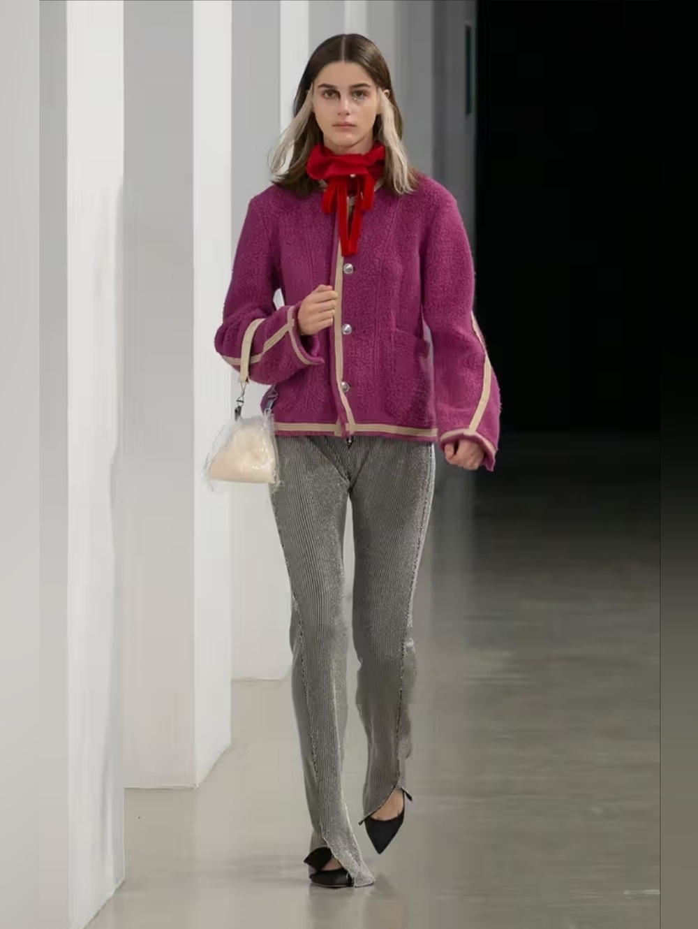 Sulvam Fall / Winter 2019 Paris Runaway Collection Fleece Wool Blend Jacket S